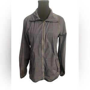 Layer 8 Black Windbreaker Full-Zip Jacket GUC M